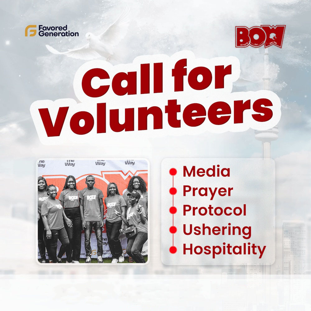 Favored Generation volunteers together at an event