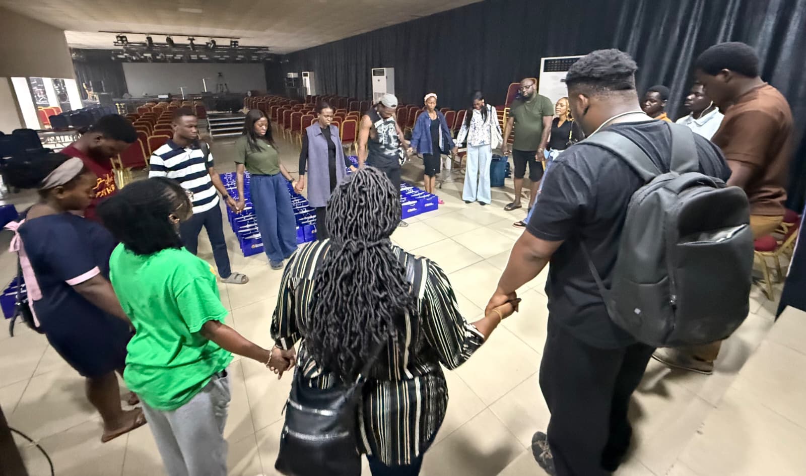 Participants taking part in a Renewal Gathering session